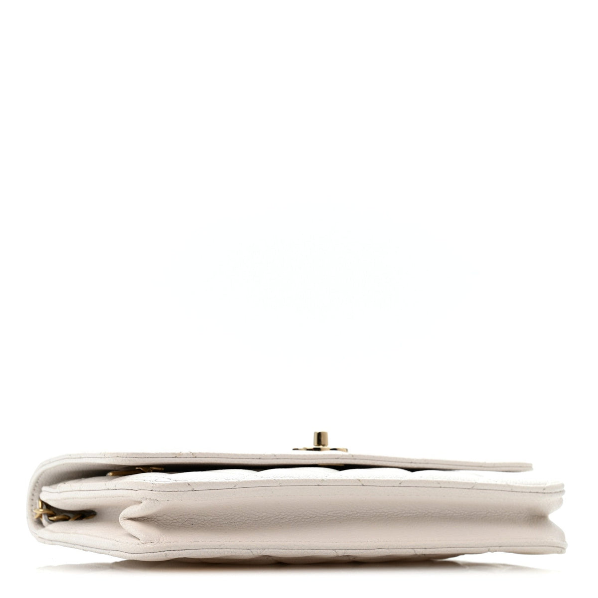 Caviar Quilted CC Turnlock Wallet On Chain WOC White wholesalehk.shop