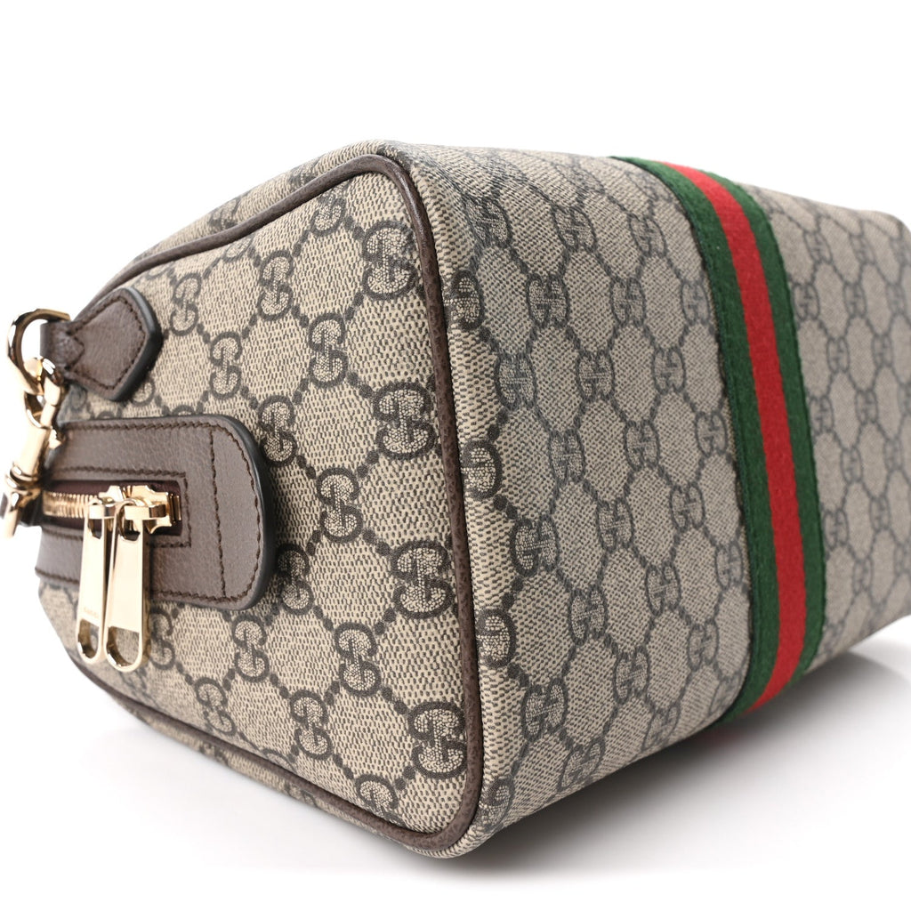 GG Supreme Monogram Web Medium Ophidia Top Handle Bag Beige Ebony New Acero wholesalehk.shop