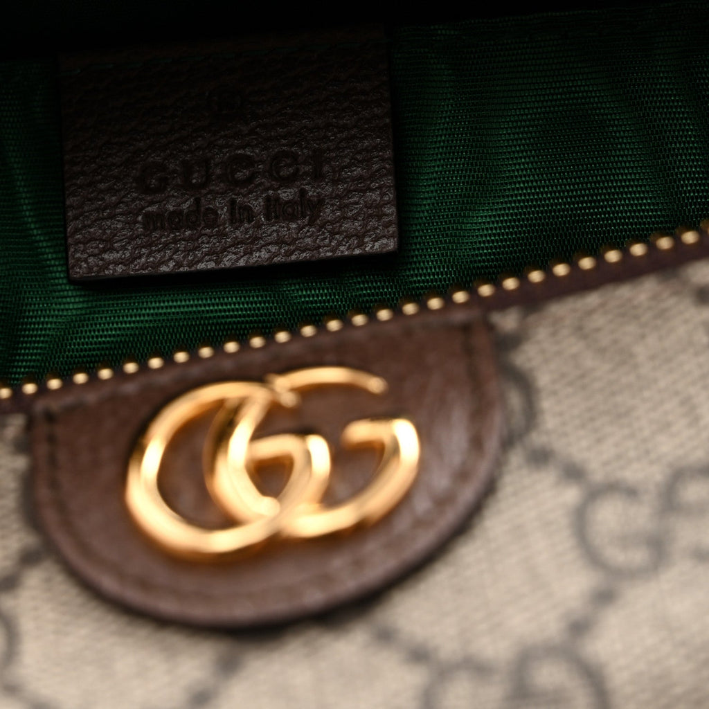 Soft GG Supreme Monogram Calfskin Medium Ophidia Cosmetic Case Beige Ebony New Acero wholesalehk.shop