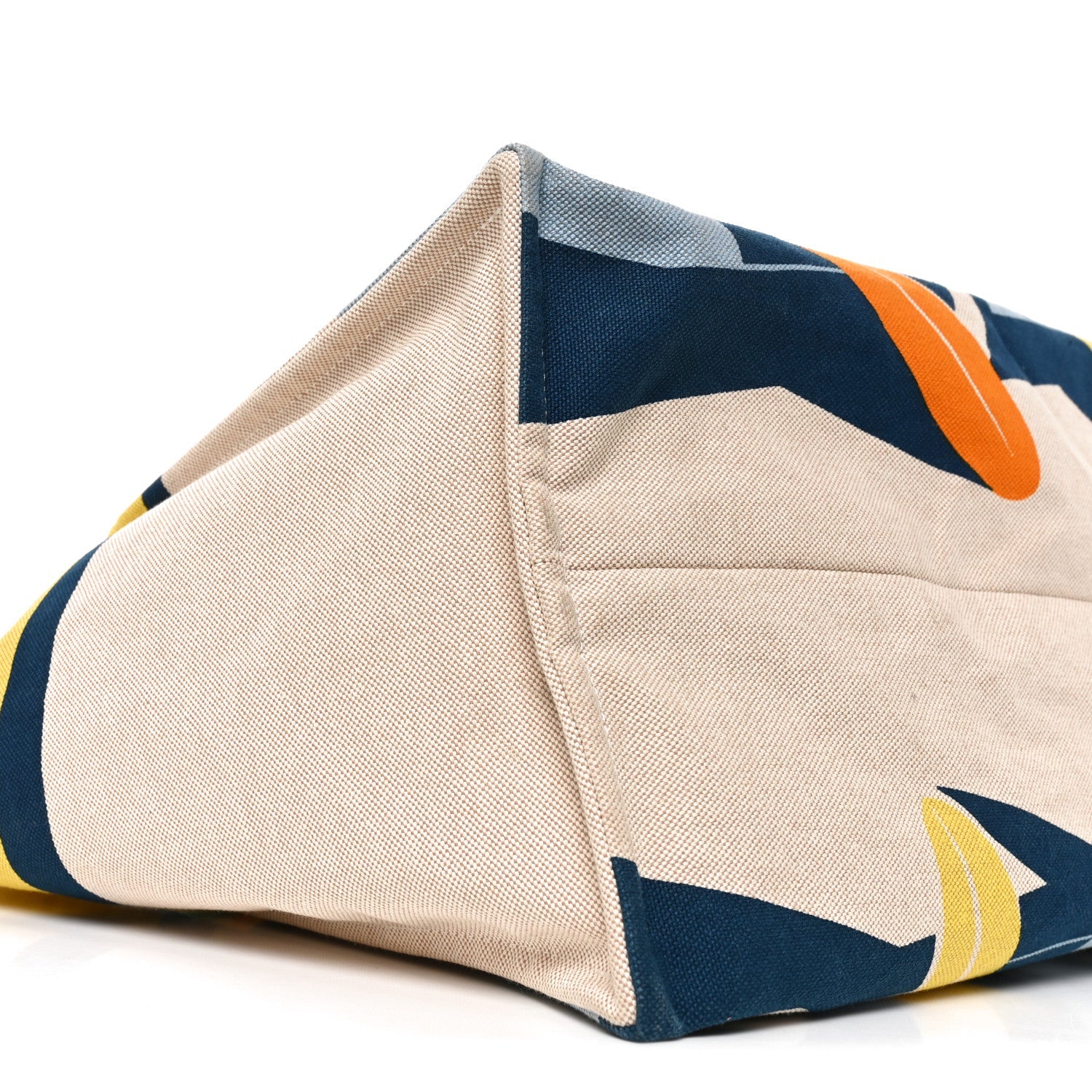 Cotton Canvas Apres la Vague Beach Bag Jaune Bleu £¨ Direct shipment via from wholesalehk.shop