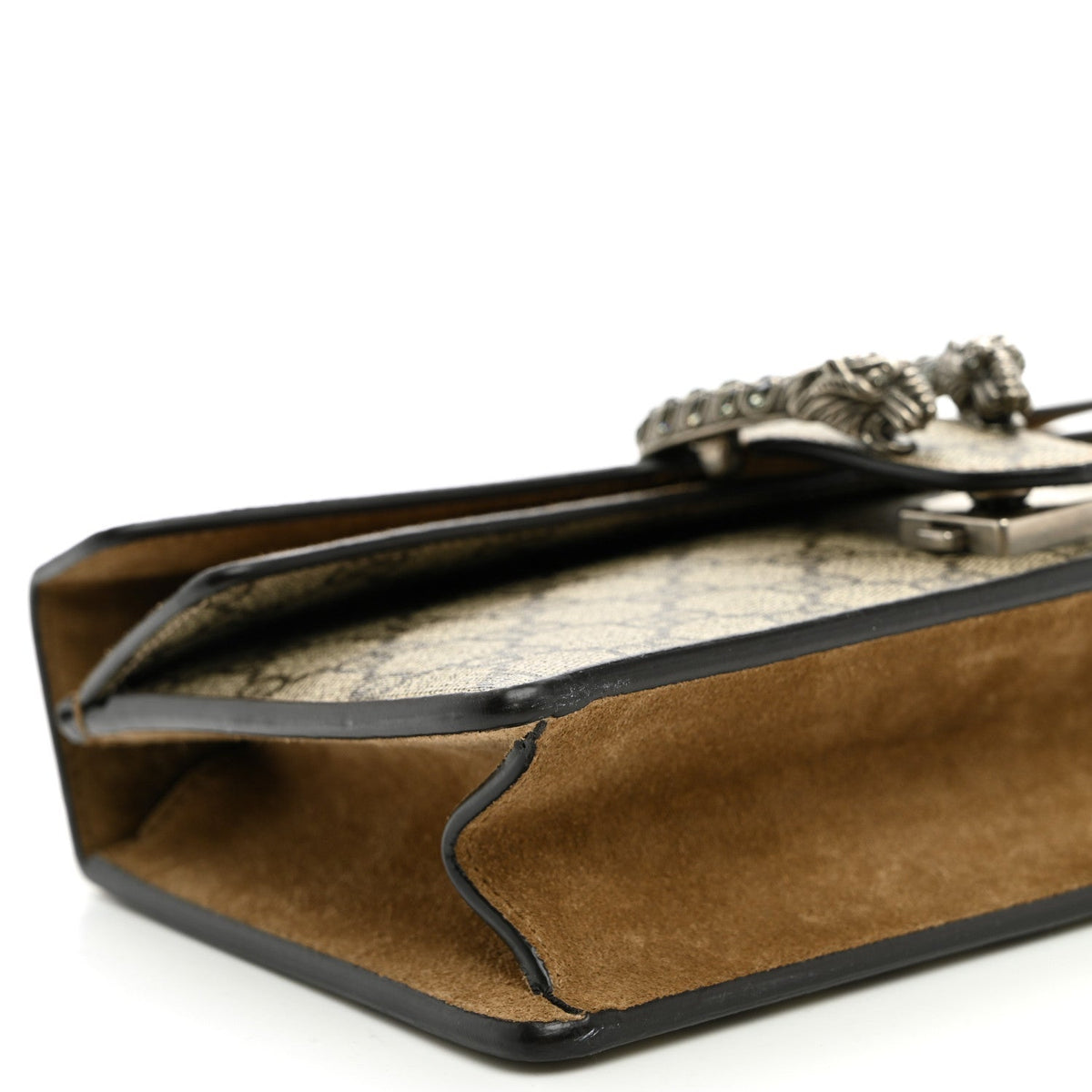 GG Supreme Monogram Suede Crystal Small Dionysus Shoulder Bag Beige Ebony Taupe wholesalehk.shop