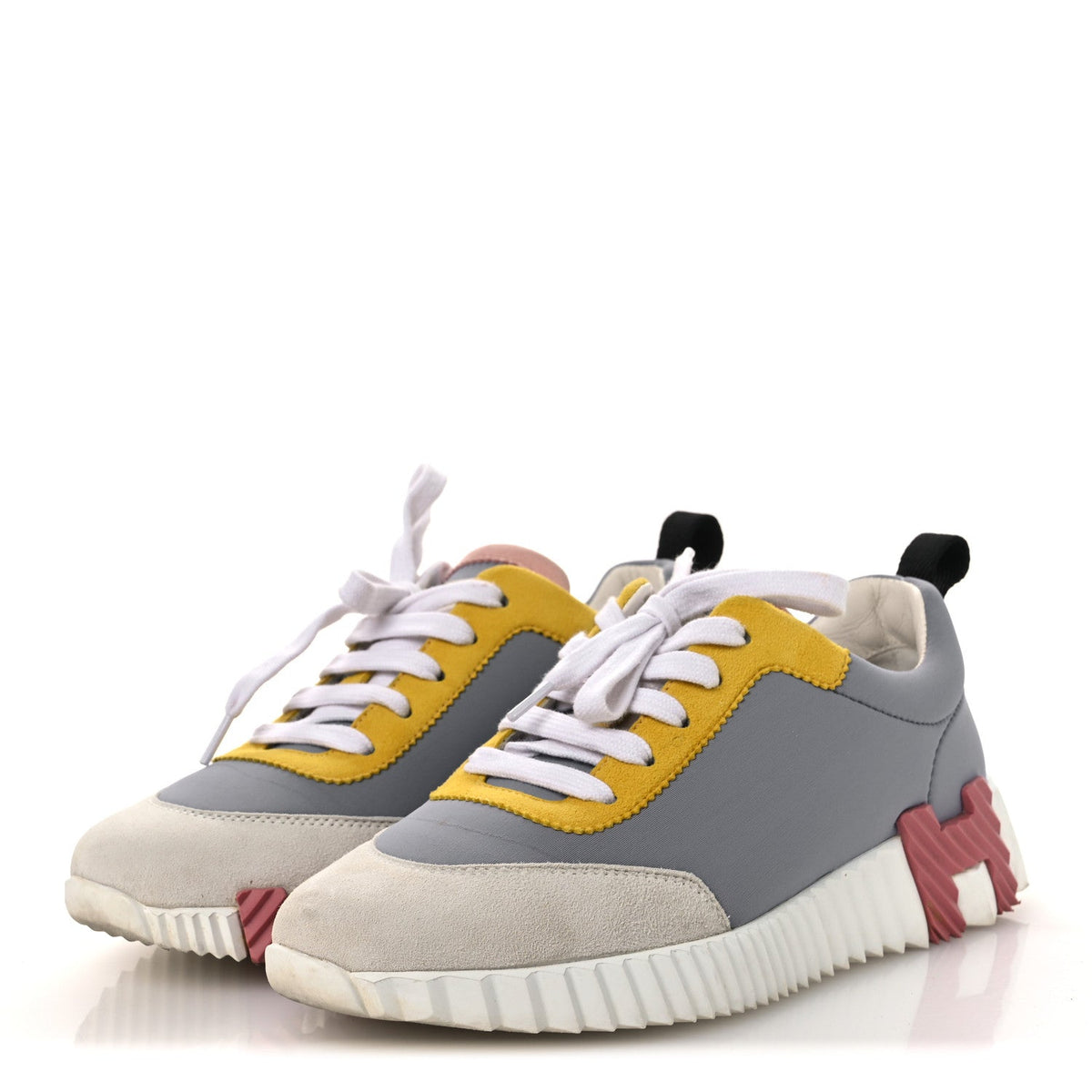 Technical Canvas Suede Goatskin Bouncing Sneakers 36 Gris Multicolor wholesalehk.shop