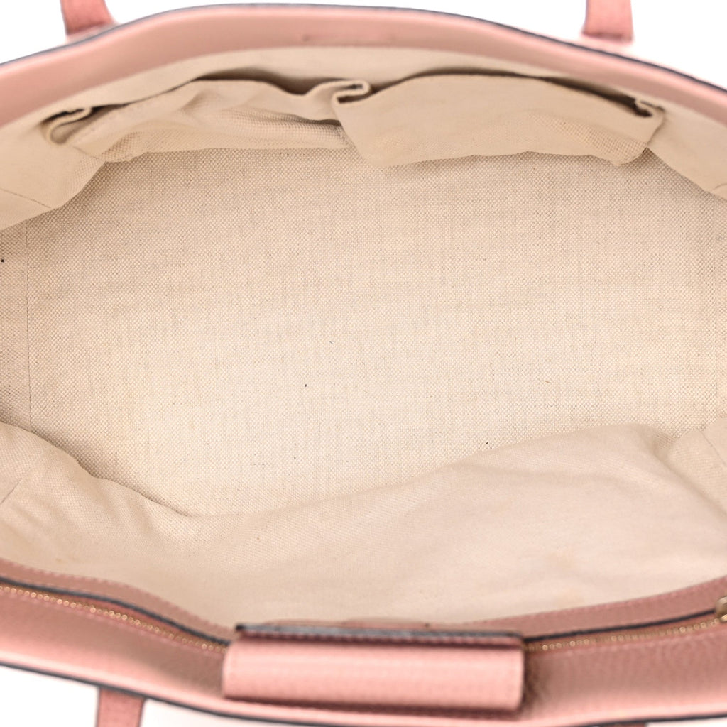 Dollar Calfskin Small Swing Tote Soft Pink wholesalehk.shop