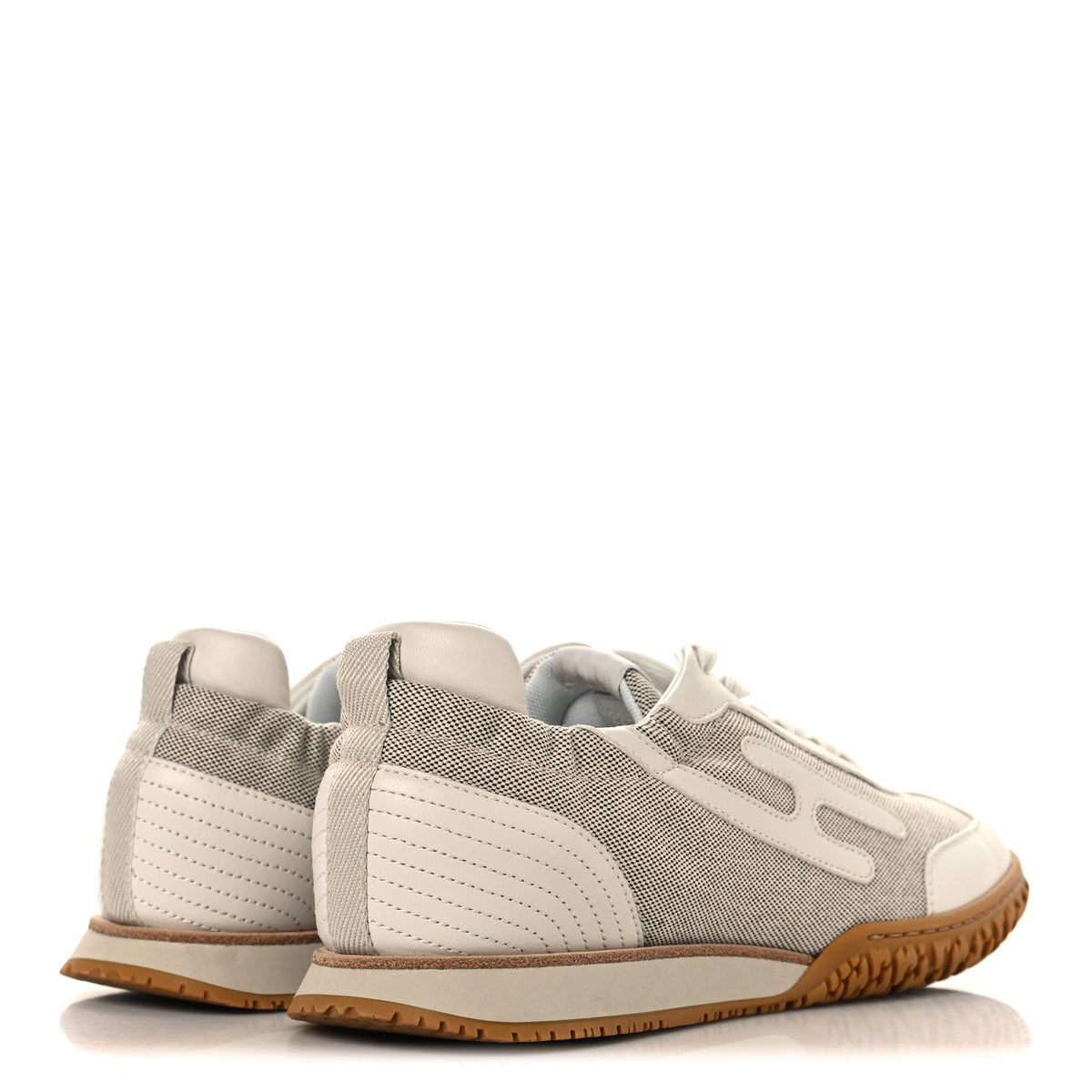 H Canvas Nappa Jet Sneakers 38.5 White Prunoir wholesalehk.shop