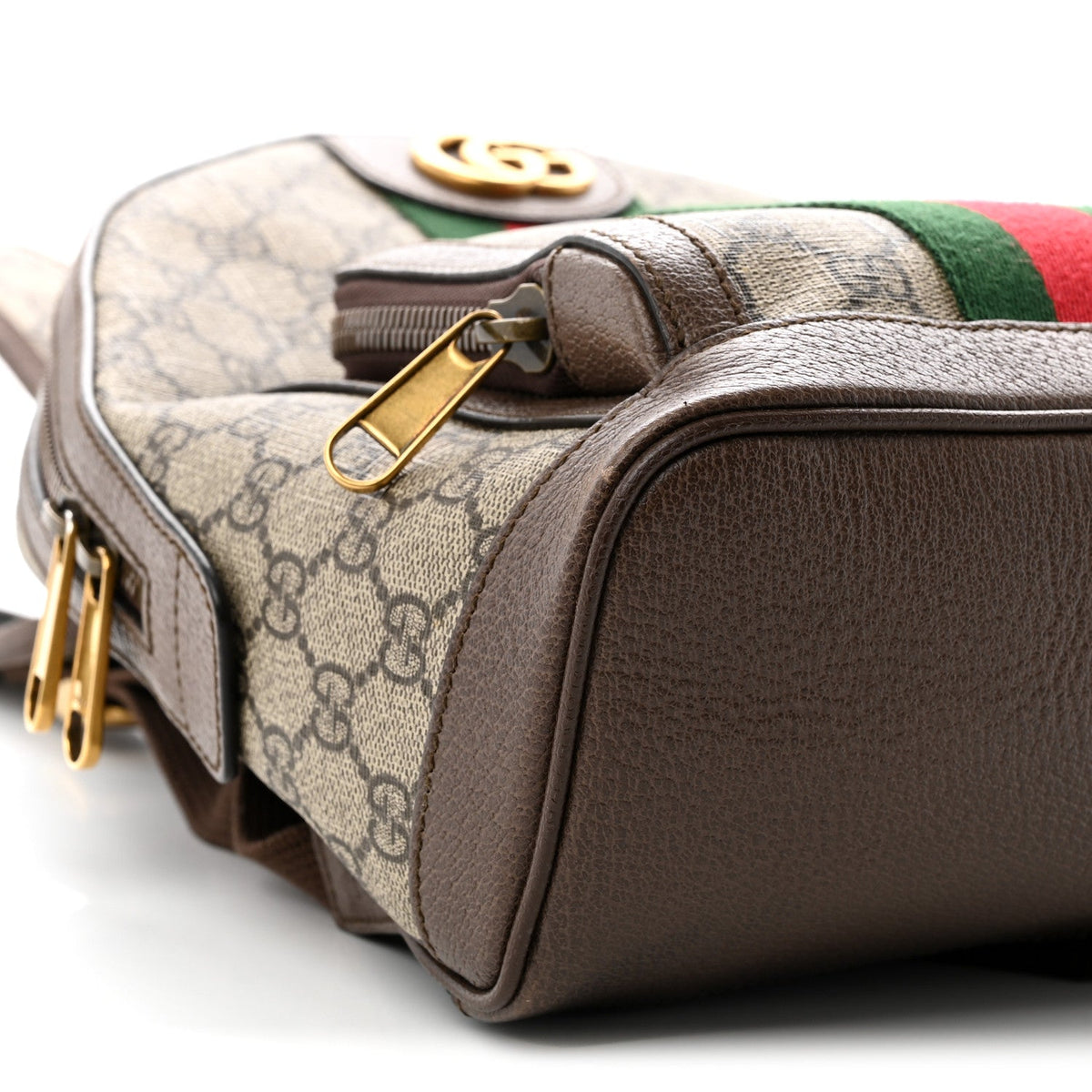 GG Supreme Monogram Calfskin Web Small Ophidia Day Backpack Beige Ebony New Acero wholesalehk.shop