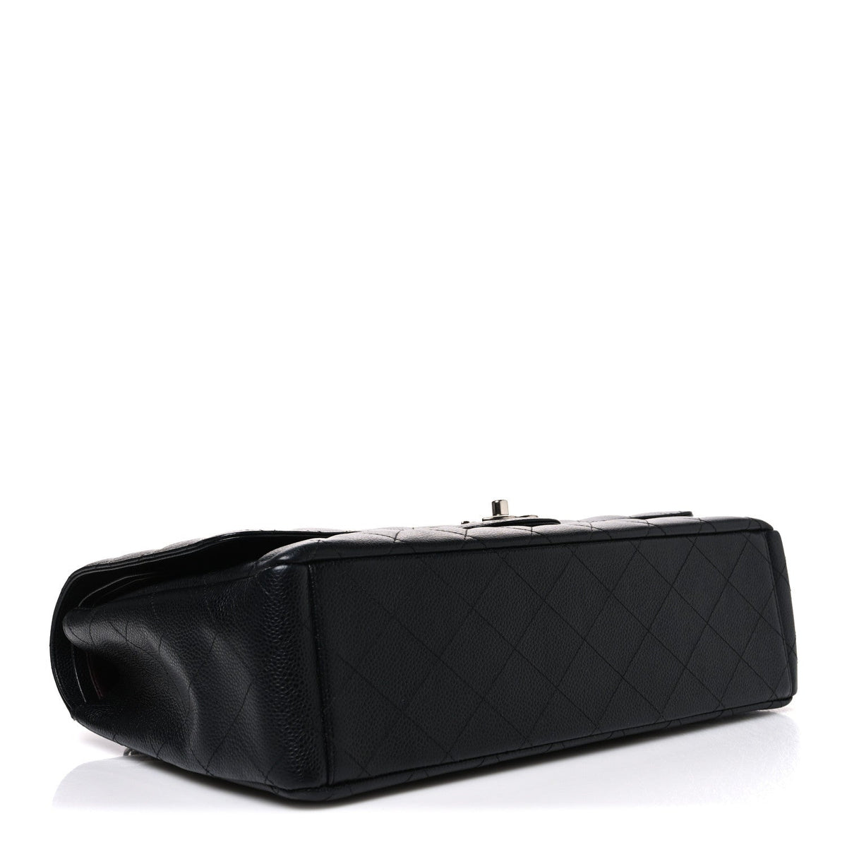 Caviar Quilted Maxi Double Flap Black wholesalehk.shop