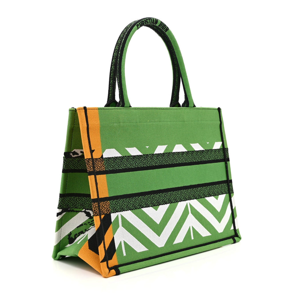 Canvas Embroidered Medium Jungle Pop Book Tote Green Multicolor £¨ Direct shipment via from wholesalehk.shop