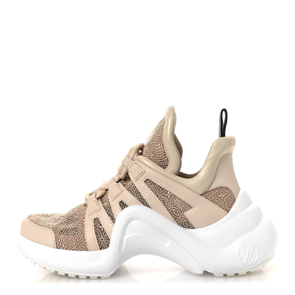 Fabric Embroidered Calfskin LV Archlight Sneakers 37 Nude £¨ Direct shipment via from wholesalehk.shop