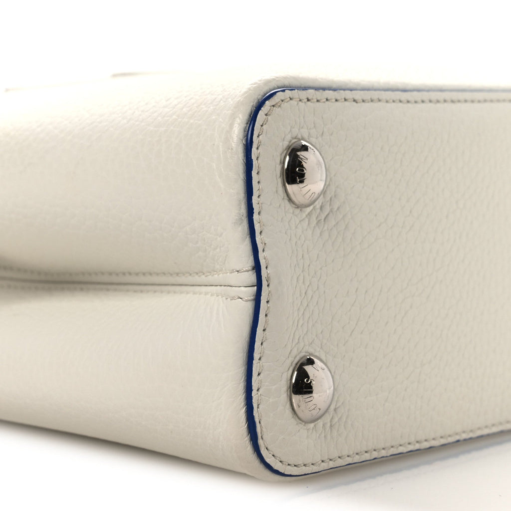 Taurillon Capucines BB White Blue £¨ Direct shipment via from wholesalehk.shop