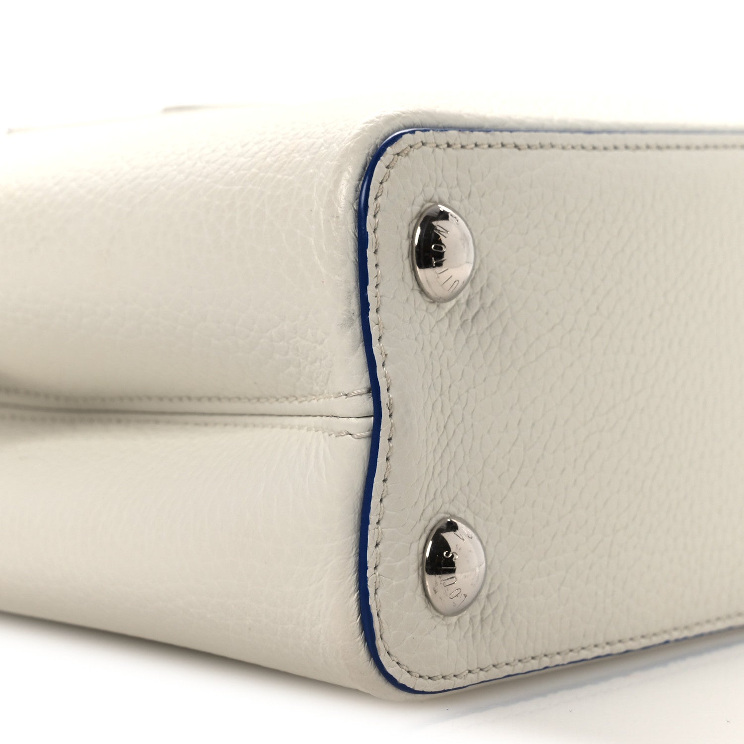 Taurillon Capucines BB White Blue £¨ Direct shipment via from wholesalehk.shop