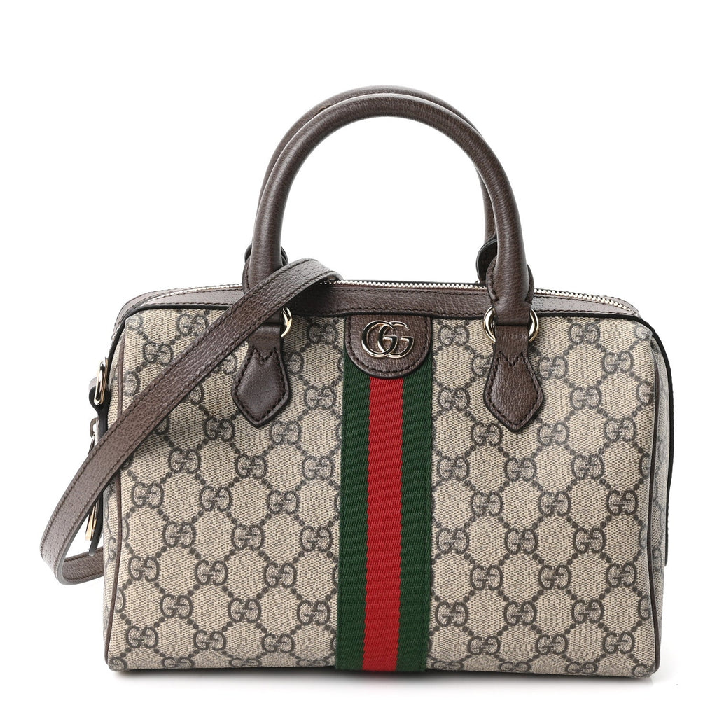 GG Supreme Monogram Web Medium Ophidia Top Handle Bag Beige Ebony New Acero wholesalehk.shop