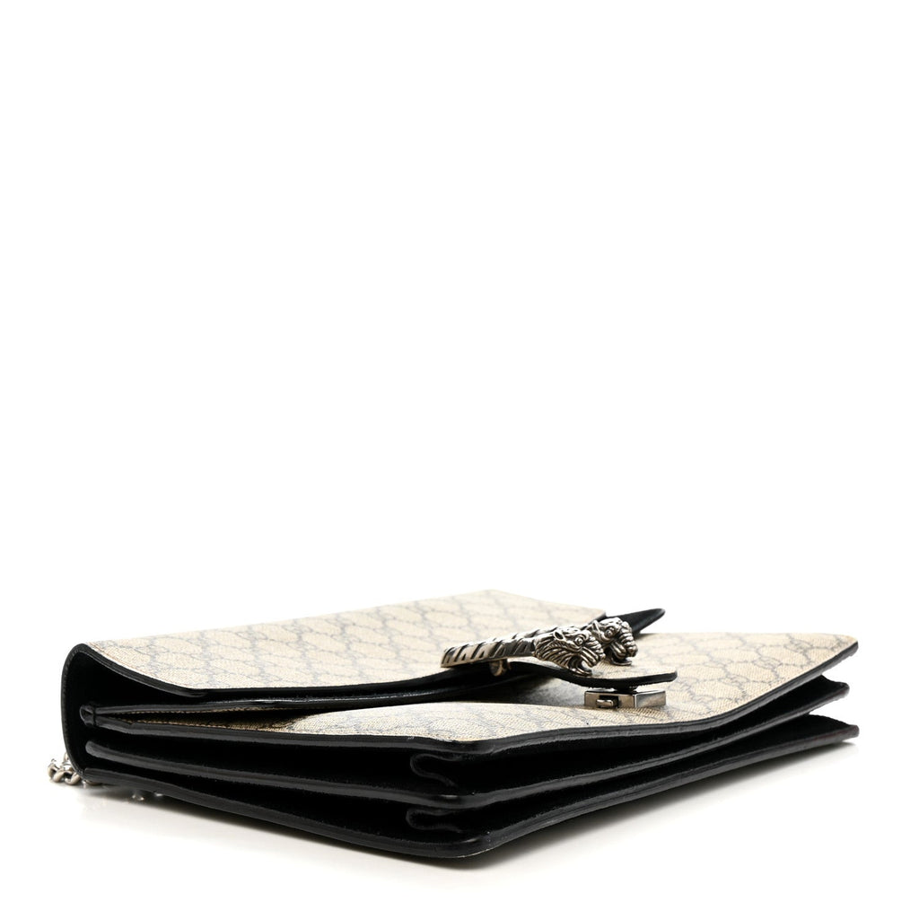 GG Supreme Monogram Medium Dionysus Shoulder Bag Black wholesalehk.shop