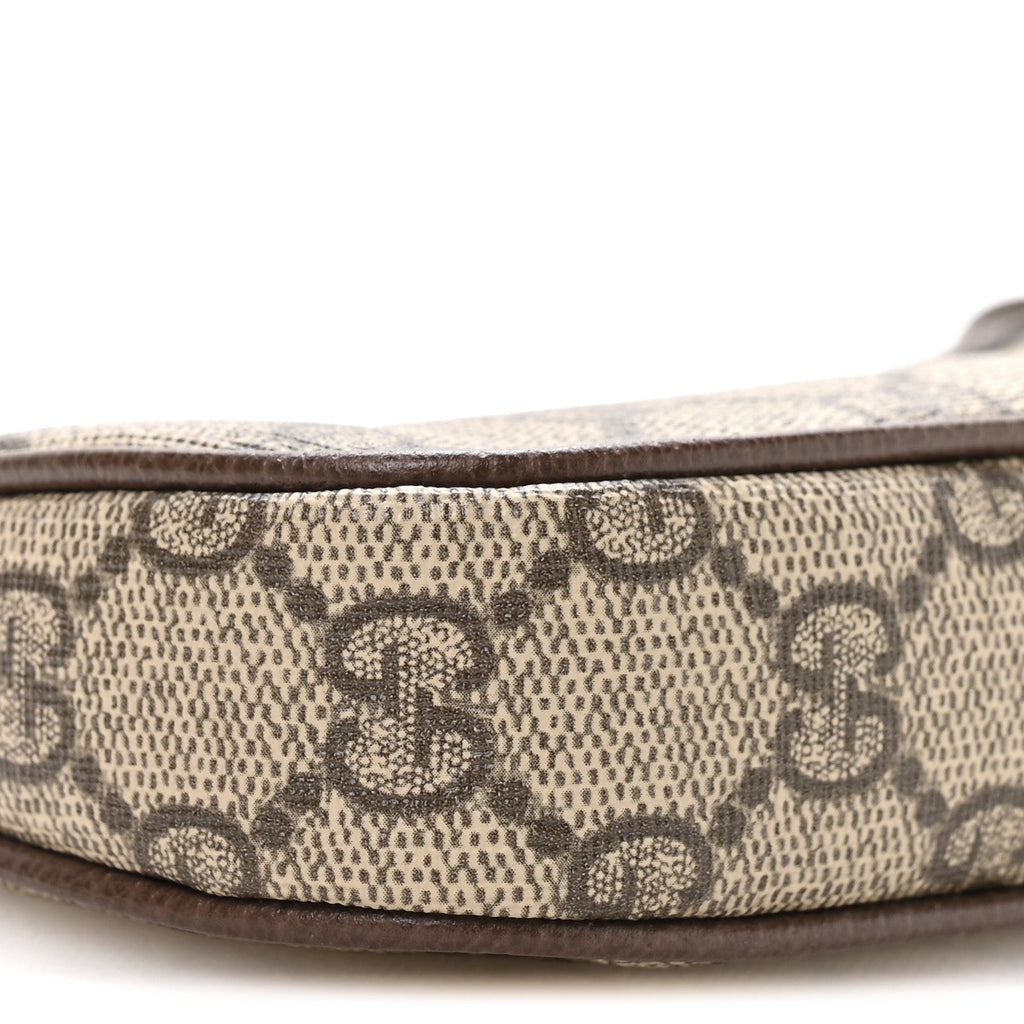 GG Supreme Monogram Textured Dollar Calfskin Mini Ophidia Chain Bag Beige Ebony wholesalehk.shop