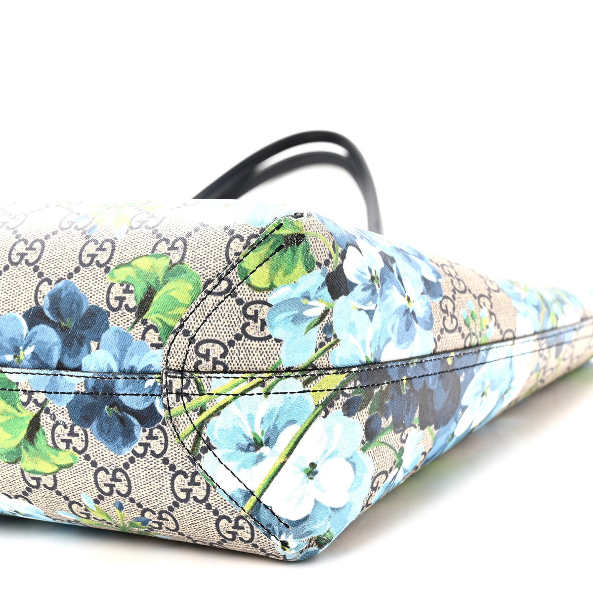 GG Supreme Monogram Blooms Medium Reversible Tote Beige Blue Navy wholesalehk.shop