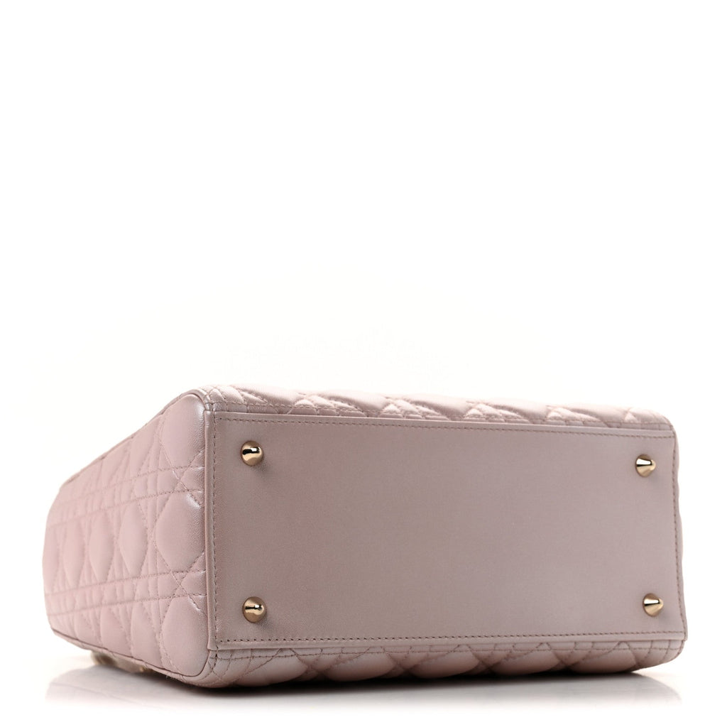 Pearly Lambskin Cannage Medium Lady Dior Lotus wholesalehk.shop