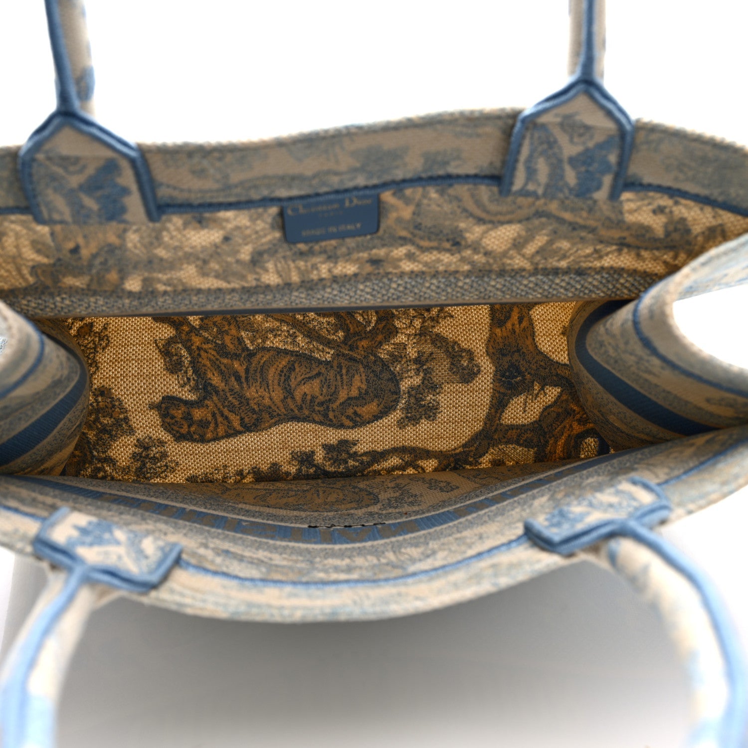 Canvas Embroidered Medium Dioriviera Toile De Jouy Book Tote Light Blue £¨ Direct shipment via from wholesalehk.shop