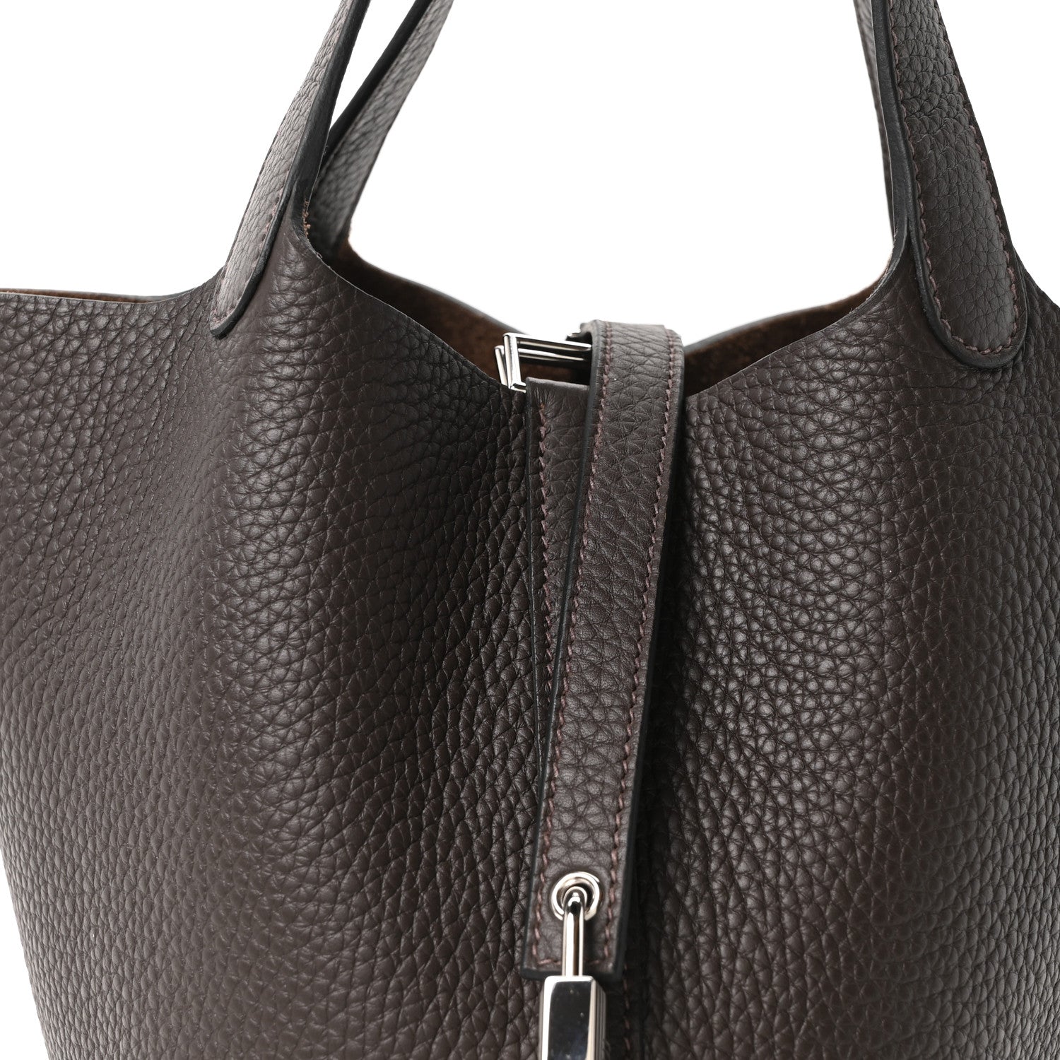 Taurillon Clemence Picotin Lock 18 PM Ebene £¨ Direct shipment via from wholesalehk.shop