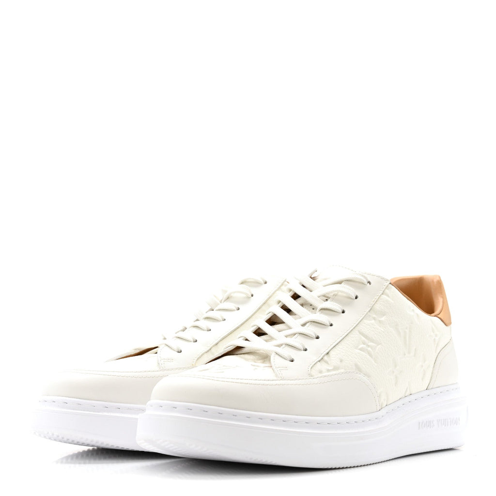 Grained Calfskin Embossed Monogram Mens Beverly Hills Sneakers 8.5 White £¨ Direct shipment via from wholesalehk.shop