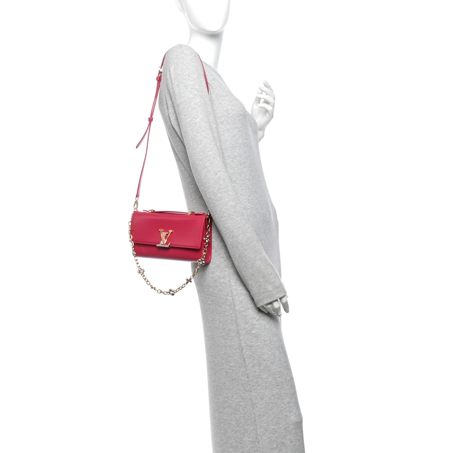 Calfskin LV Wallet On Chain Capucines Raspberry £¨ Direct shipment via from wholesalehk.shop