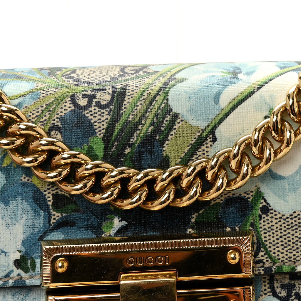 GG Supreme Monogram Blooms Small Padlock Shoulder Bag Beige Blue Navy Hibiscus Red £¨ Direct shipment via from wholesalehk.shop