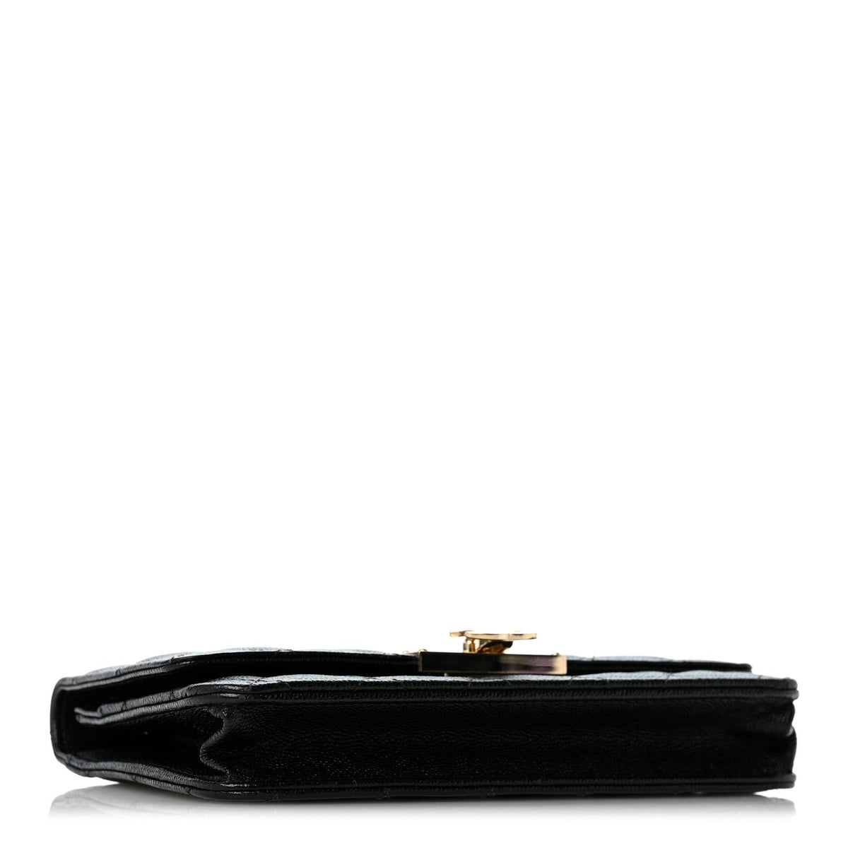 Caviar Quilted Golden Class Wallet On Chain WOC Black wholesalehk.shop