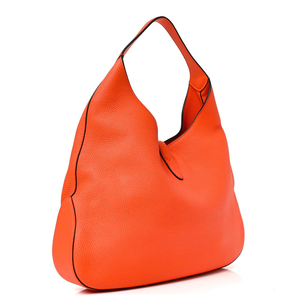 Soft Grained Calfskin Large Jackie Hobo Orange £¨ Direct shipment via from wholesalehk.shop