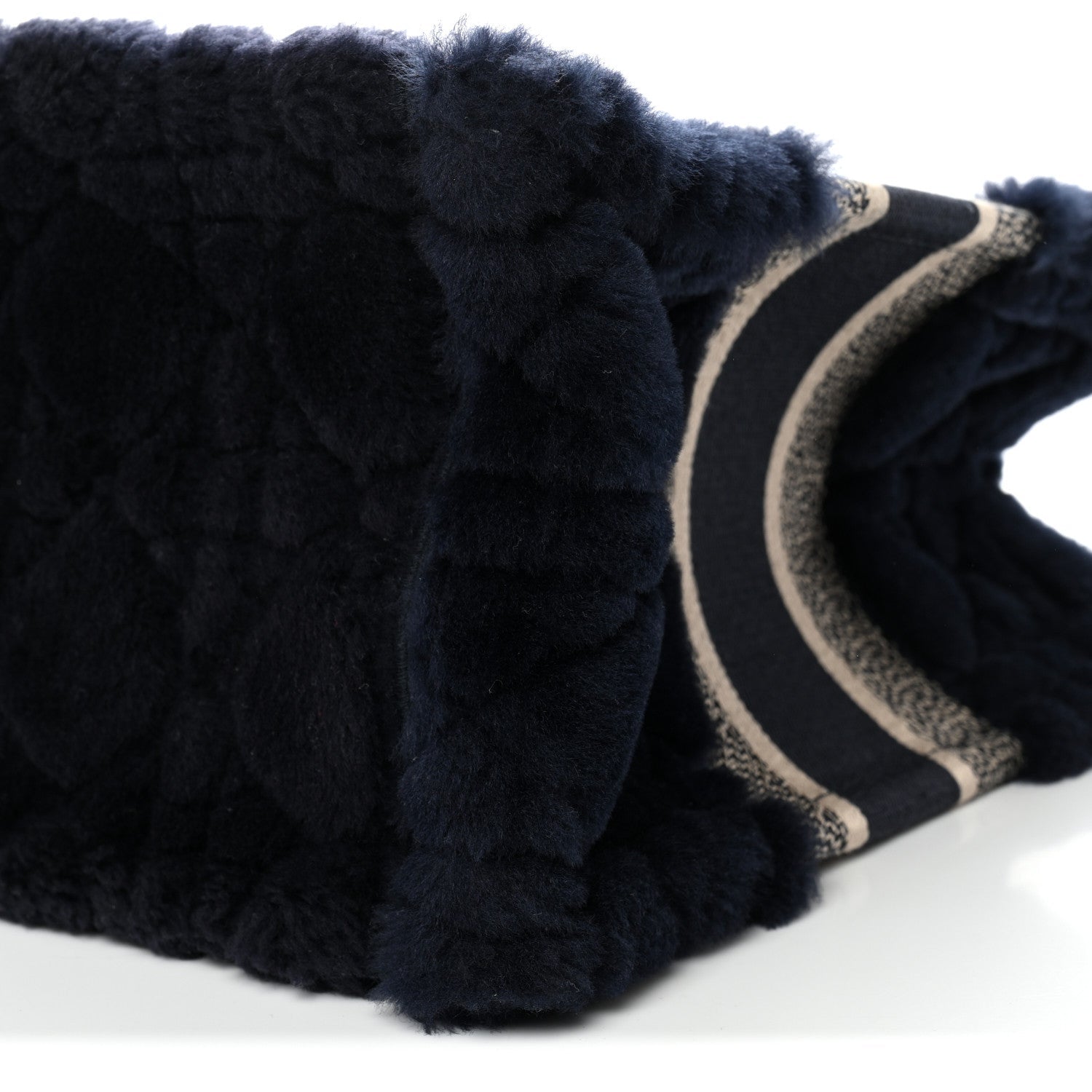 Shearling Cannage Medium Book Tote Deep Blue Natural £¨ Direct shipment via from wholesalehk.shop