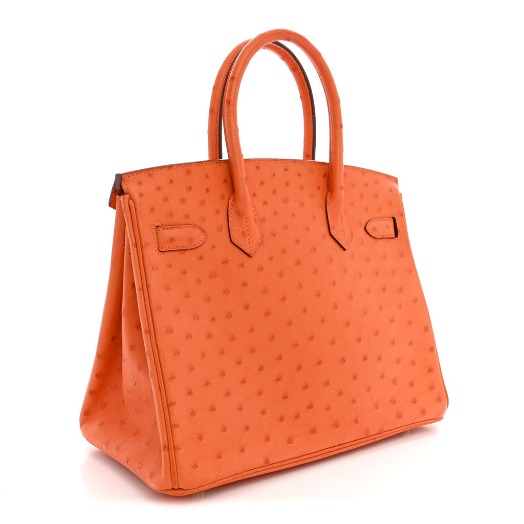Ostrich Birkin 30 Orange £¨ Direct shipment via from wholesalehk.shop