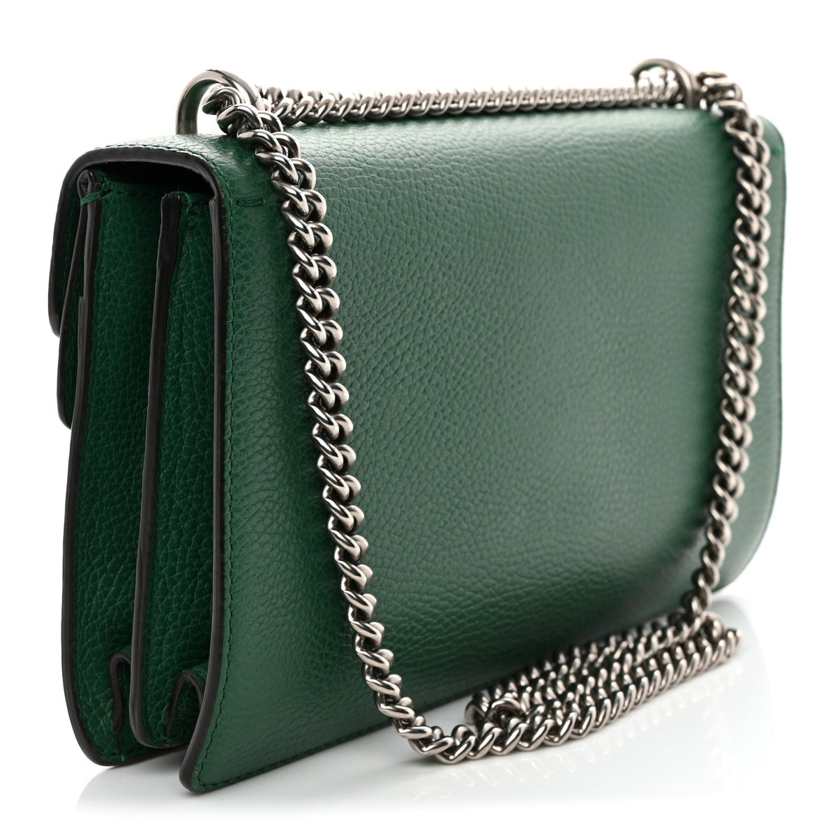Pebbled Calfskin Small Dionysus Shoulder Bag Emerald wholesalehk.shop