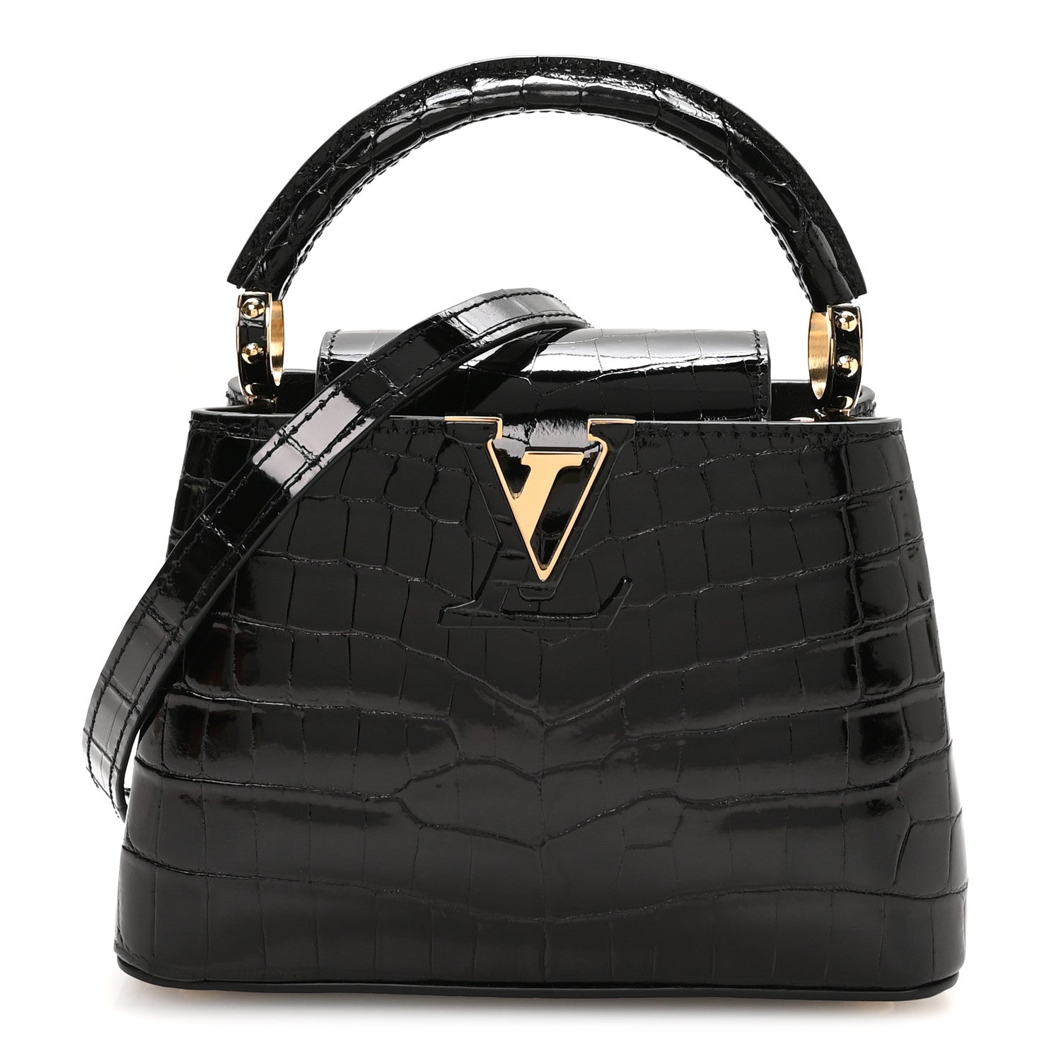 Crocodile Mini Capucines Black £¨ Direct shipment via from wholesalehk.shop