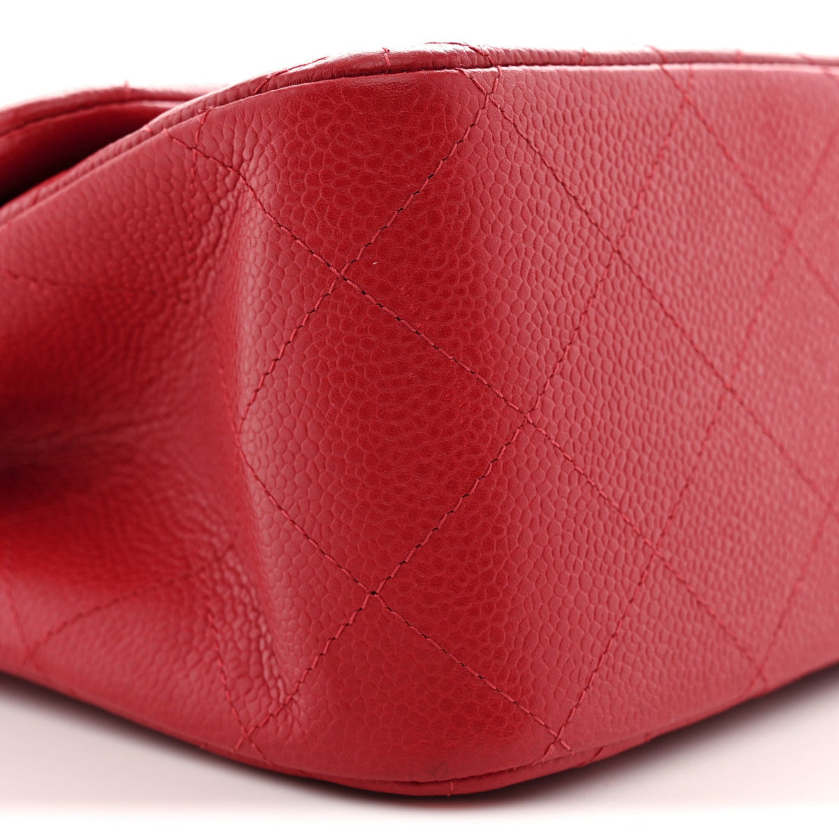 Caviar Quilted Jumbo Double Flap Red wholesalehk.shop