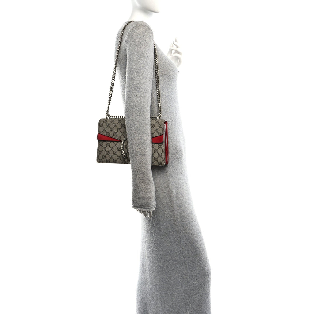 GG Supreme Monogram Small Dionysus Shoulder Bag Red wholesalehk.shop