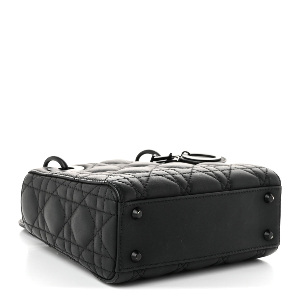 Ultra Matte Calfskin Cannage Mini Lady Dior Black wholesalehk.shop