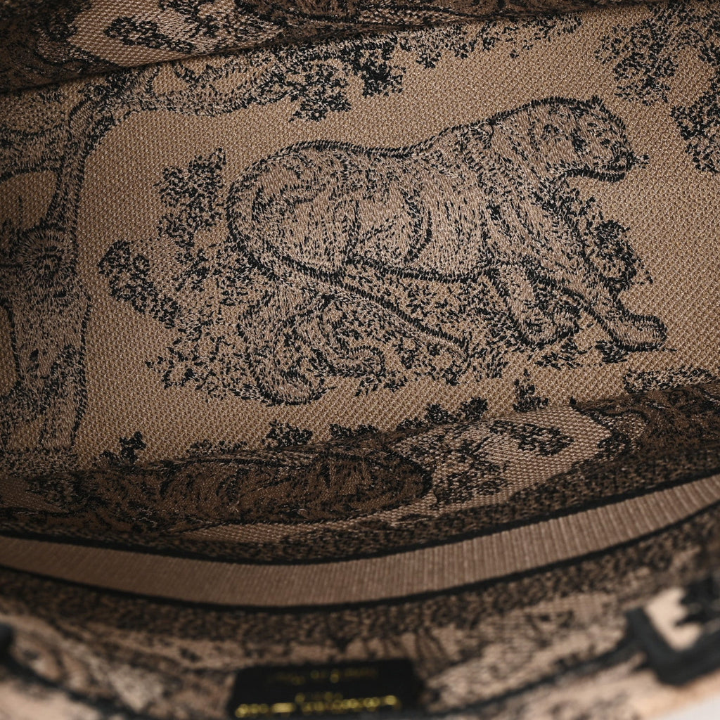 Canvas Embroidered Medium Dioriviera Toile De Jouy Book Tote Black £¨ Direct shipment via from wholesalehk.shop