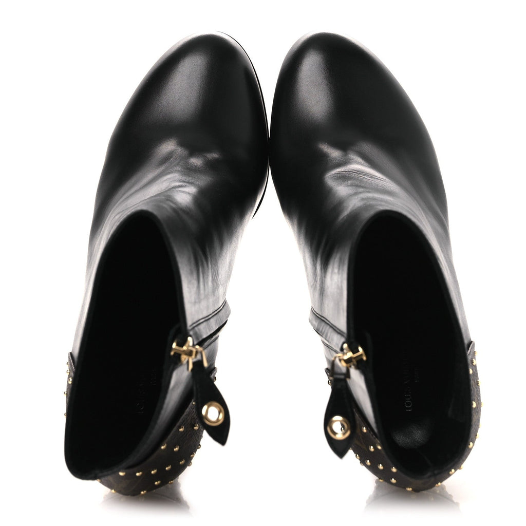 Soft Calfskin Monogram Afterglow Platform Ankle Boots 38.5 Black £¨ Direct shipment via from wholesalehk.shop