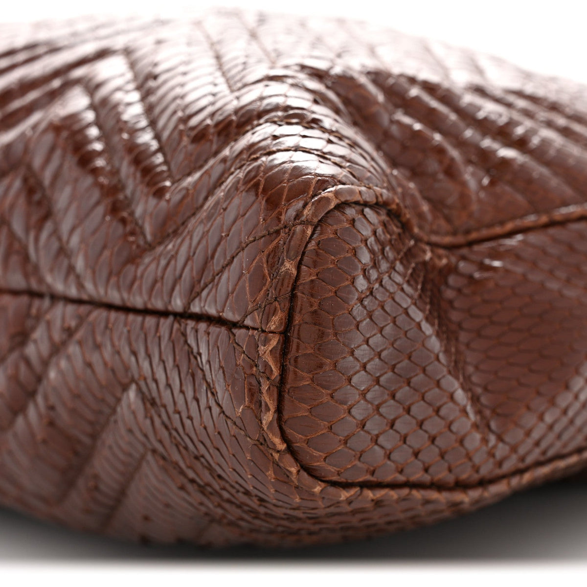 Snakeskin Matelasse Large GG Marmont Slim Tote Brown wholesalehk.shop