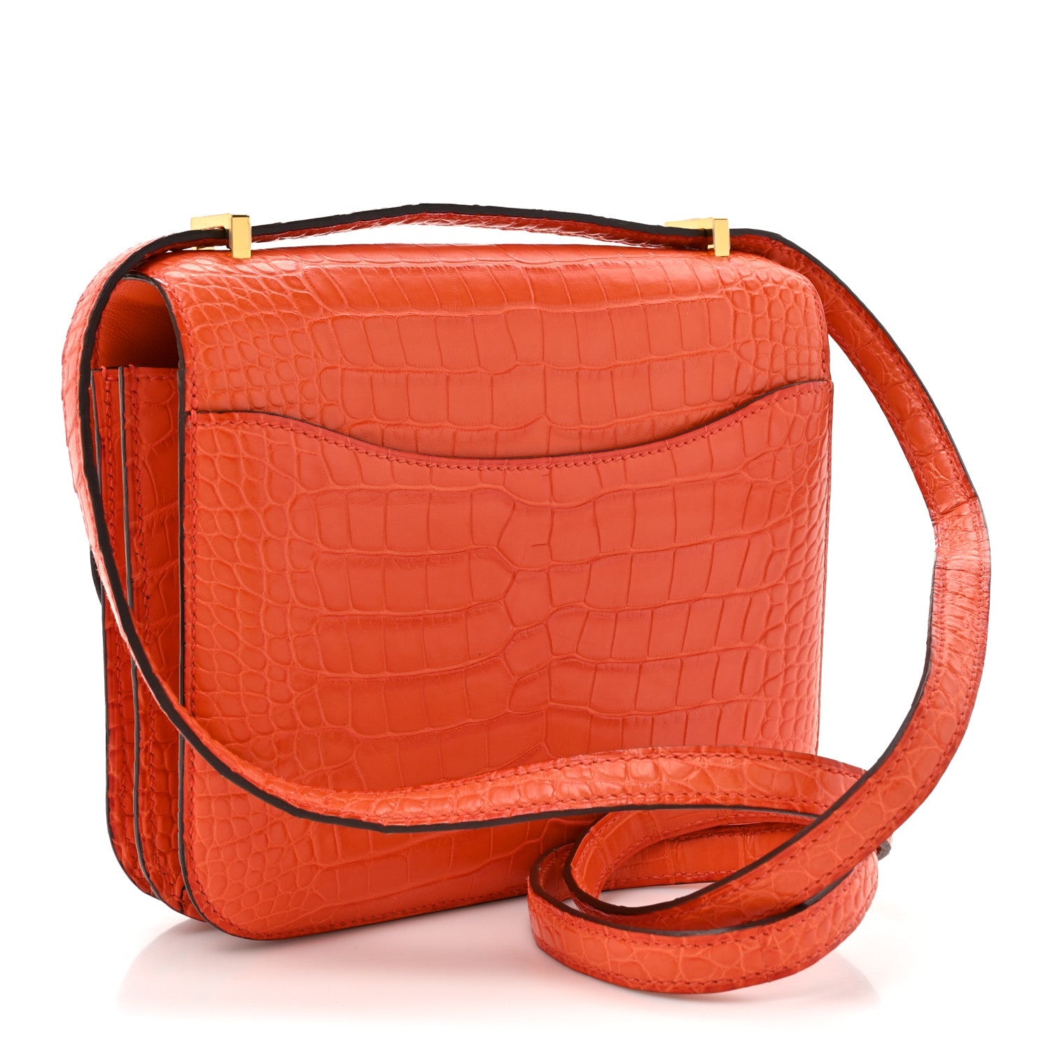 Matte Alligator Constance 18 Rouge Indien £¨ Direct shipment via from wholesalehk.shop