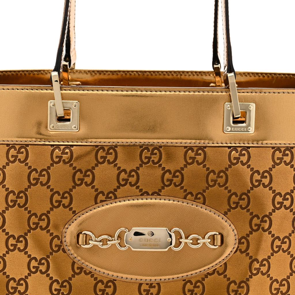 Metallic Guccissima Large Punch Tote Bronze £¨ Direct shipment via from wholesalehk.shop
