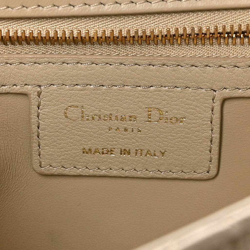 Supple Calfskin Cannage Medium Caro Bag Beige wholesalehk.shop