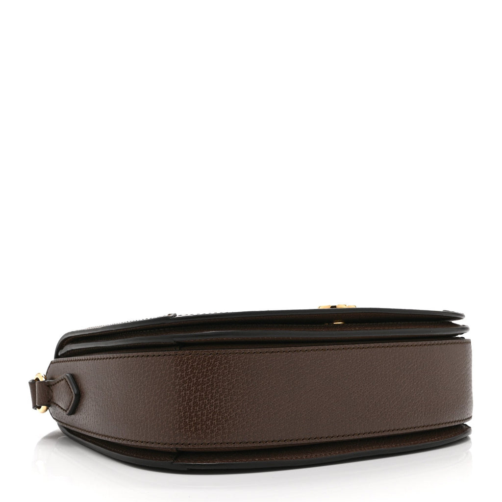 GG Supreme Monogram Web Small Ophidia Flap Messenger Bag Brown wholesalehk.shop