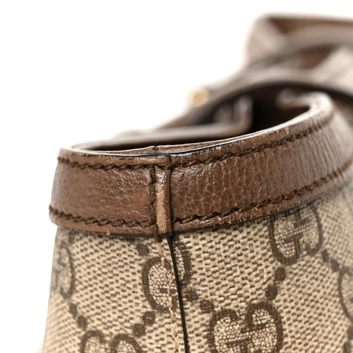 GG Supreme Monogram Medium Ophidia Shopping Tote Brown wholesalehk.shop