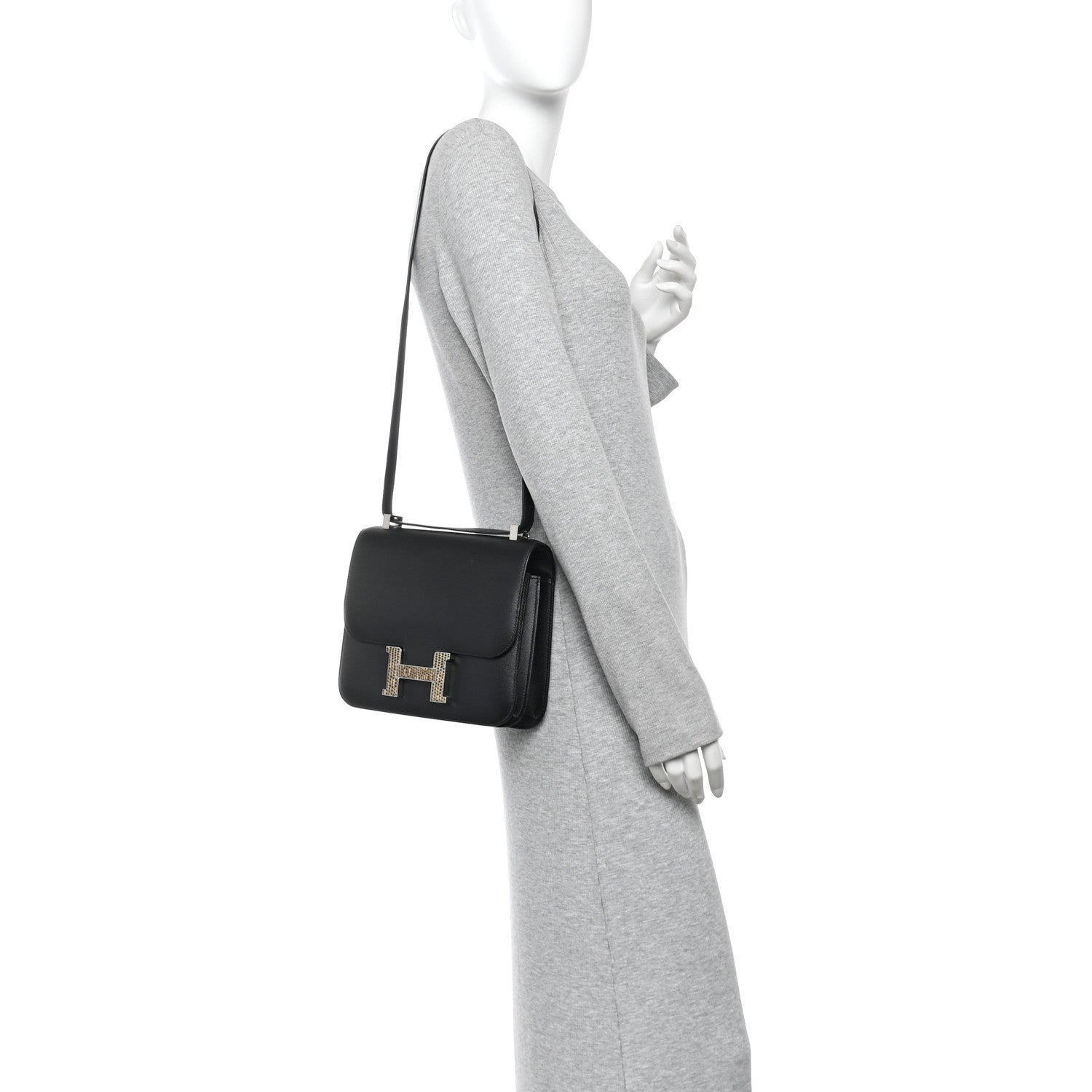 Madame Calfskin Lizard Constance 24 Black Ombre £¨ Direct shipment via from wholesalehk.shop