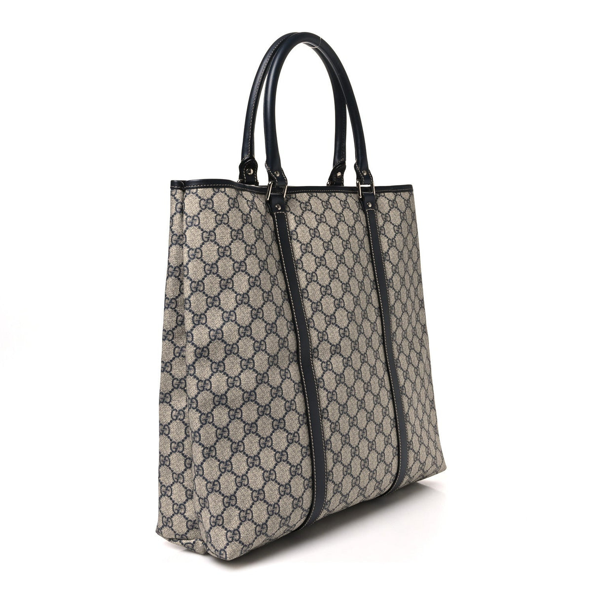 GG Plus Monogram Joy Vertical Tote Navy wholesalehk.shop