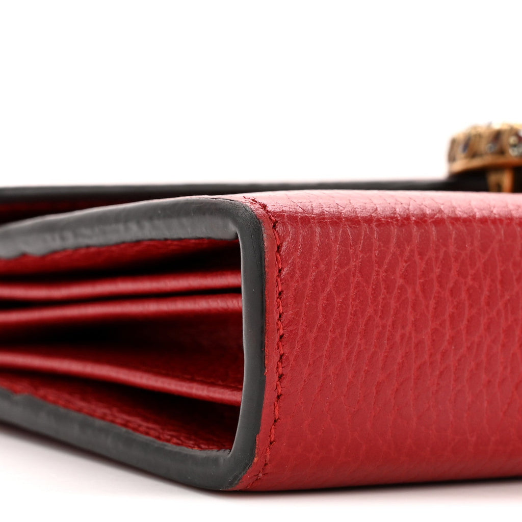 Calfskin Mini Dionysus Chain Wallet Hibiscus Red wholesalehk.shop