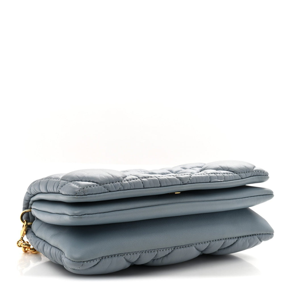Lambskin Macrocannage Mini Dior Caro Bag Cloud Blue wholesalehk.shop