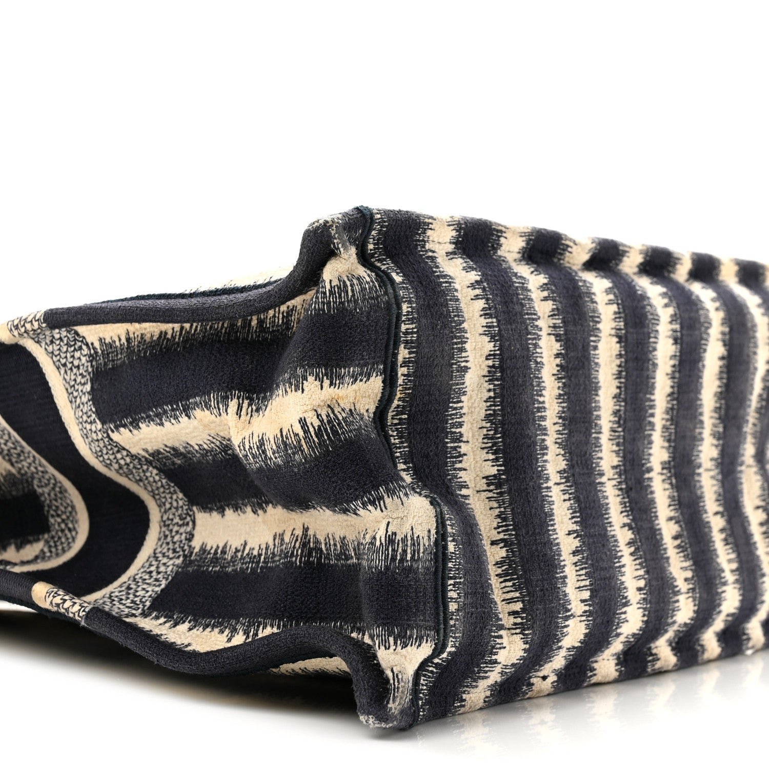 Canvas Embroidered Large Striped Book Tote Navy £¨ Direct shipment via from wholesalehk.shop