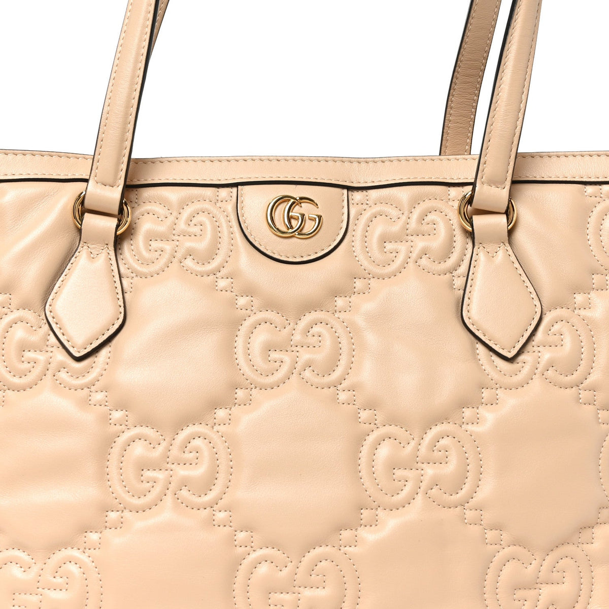 Calfskin GG Matelasse Medium Ophidia Shopping Tote Beige wholesalehk.shop