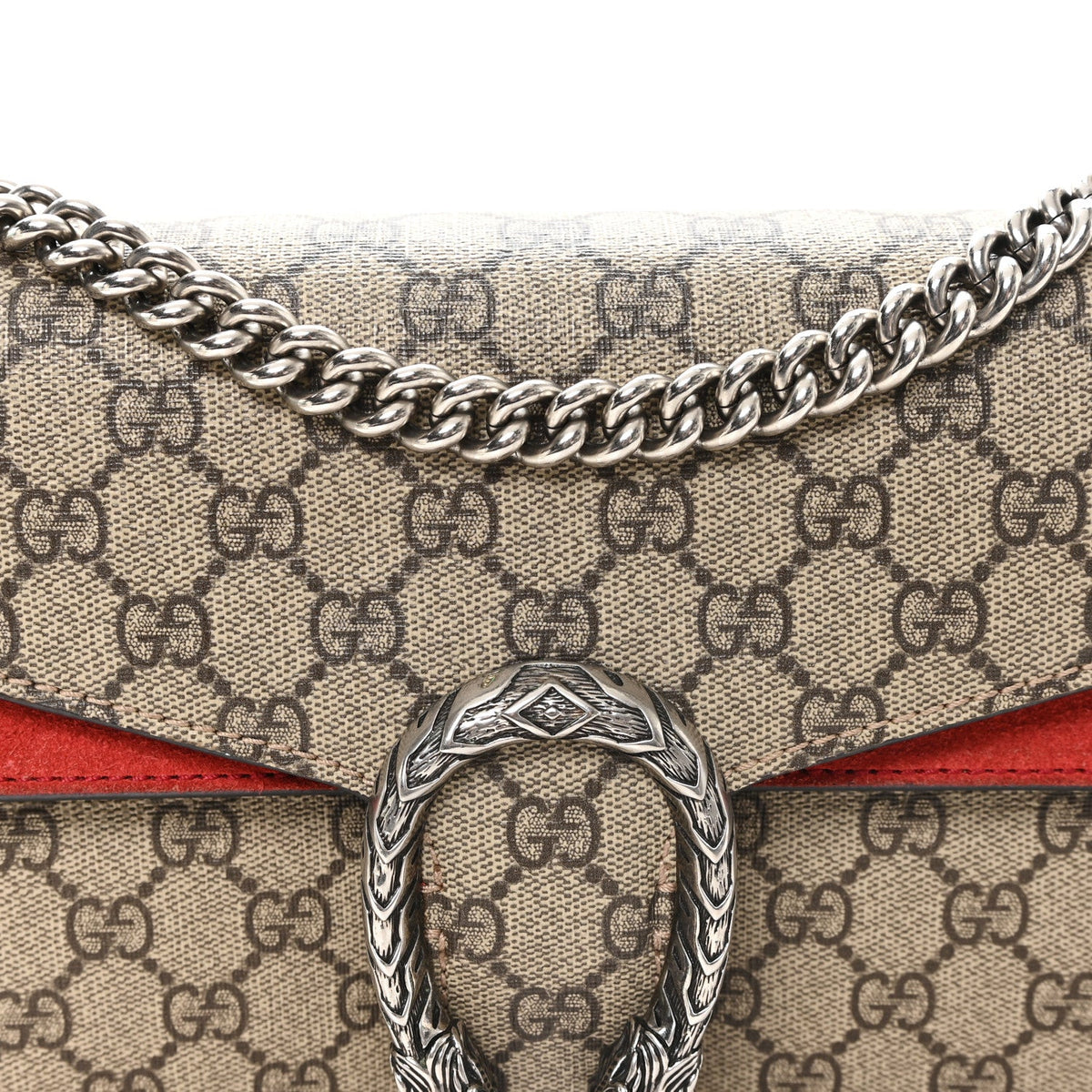 GG Supreme Monogram Small Dionysus Shoulder Bag Red wholesalehk.shop