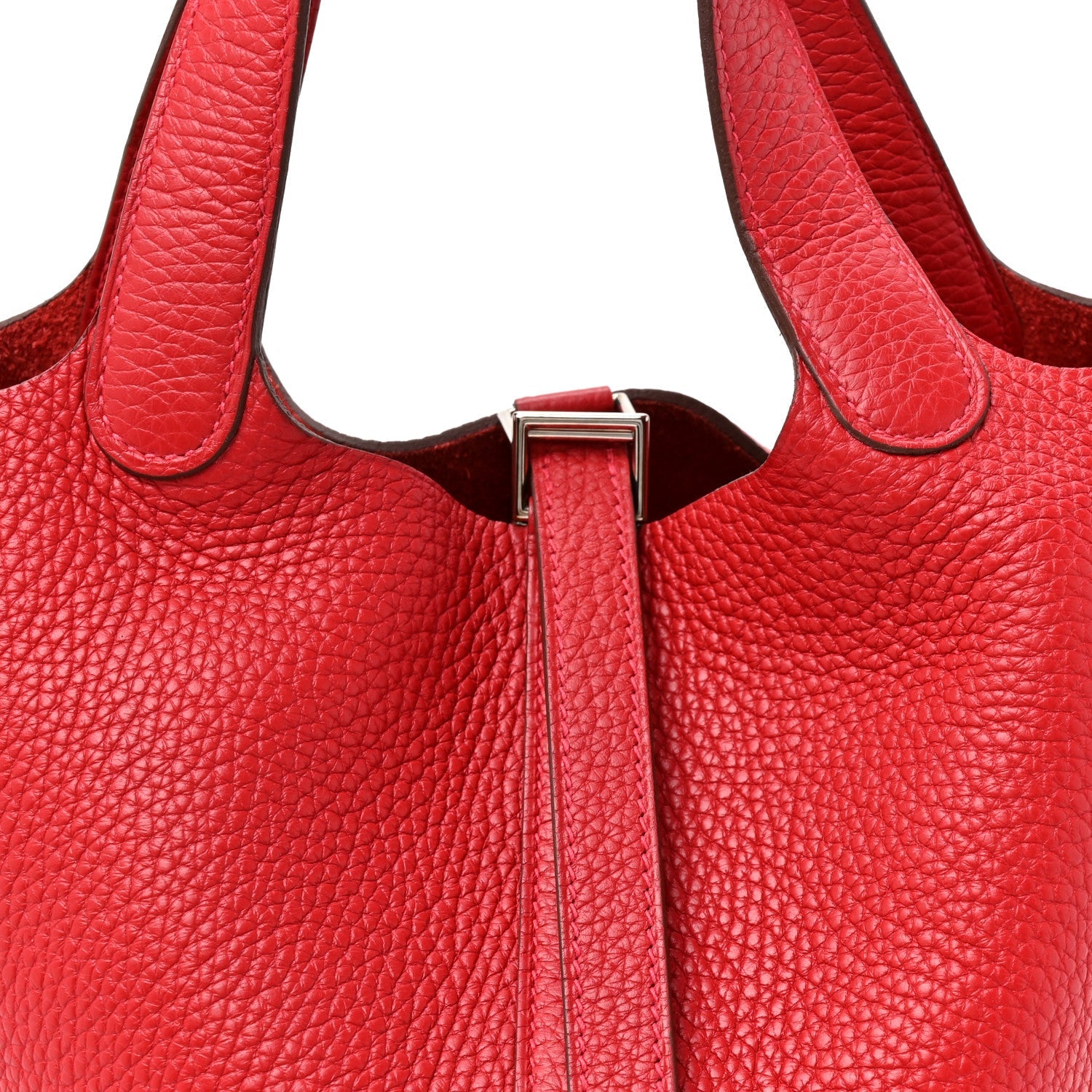 Taurillon Clemence Picotin Lock 18 PM Rouge Casaque £¨ Direct shipment via from wholesalehk.shop