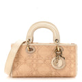 Raffia Macro Cannage Small Lady D-Joy Latte wholesalehk.shop